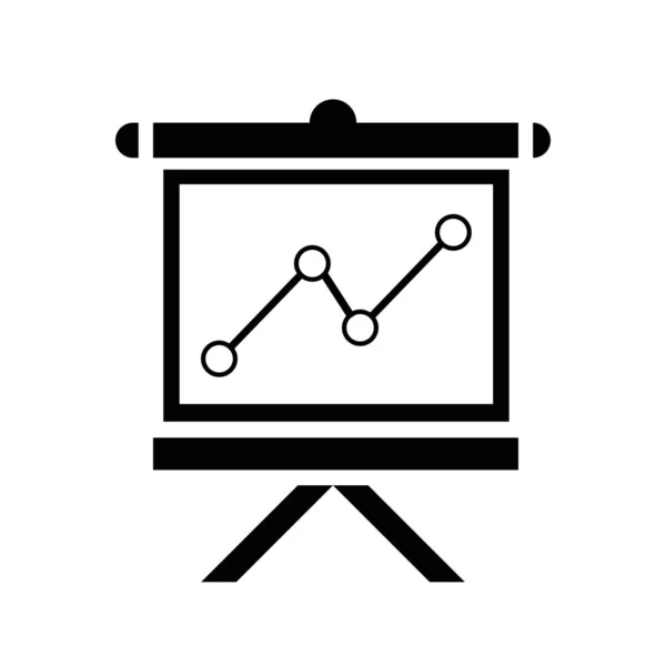 Ilustración Vectorial Simple Del Gráfico Estudio Mercado Resentación — Vector de stock