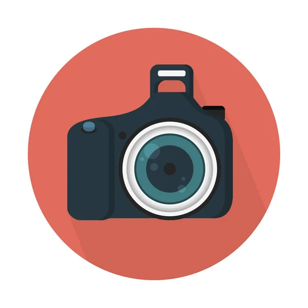 プロフェッショナル デジタル一眼レフ カメラ アイコン シンプルなベクター イラスト — ストックベクタ