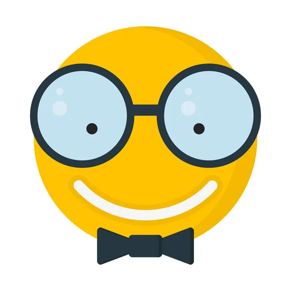 Geek Emoji Icono Ilustración Simple Vector — Vector de stock