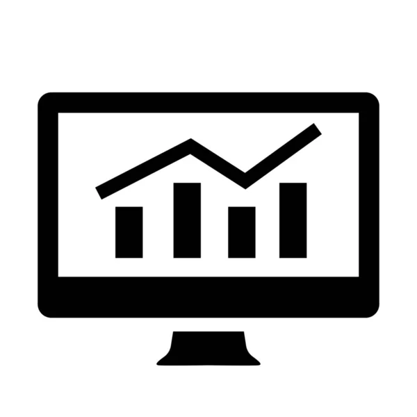 Markt Inzicht Grafiek Pictogram Eenvoudige Vectorillustratie — Stockvector
