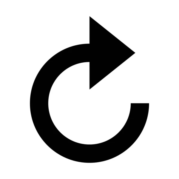 Recargar Icono Signo Flecha Ilustración Vector Simple — Vector de stock