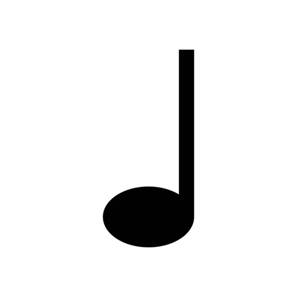 Viertel Note Symbol Einfache Vektorillustration — Stockvektor