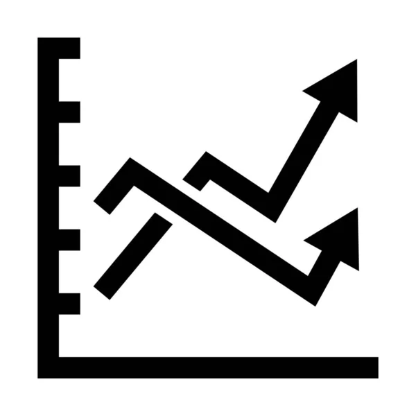 変化する市場のチャートの簡単なベクトル イラスト — ストックベクタ