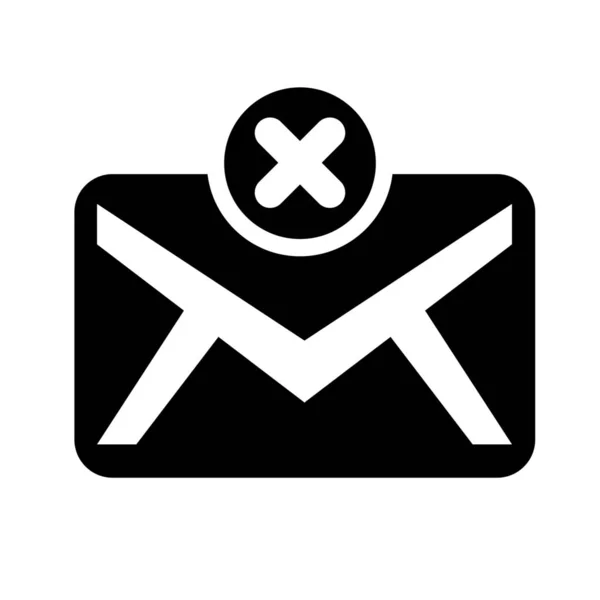 Email Supprimé Icône Boîte Réception Illustration Vectorielle Simple — Image vectorielle