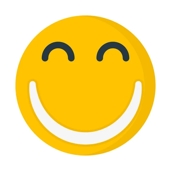 Sourire Icône Emoji Illustration Vectorielle Simple — Image vectorielle