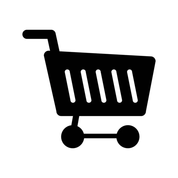 Simple Vector Illustration Shopping Cart Trolley — Stock Vector