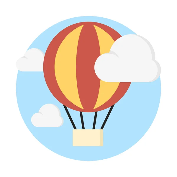Horkovzdušný Balón Ikona Jednoduché Vektorové Ilustrace — Stockový vektor