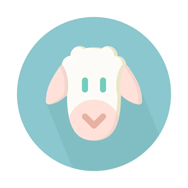Овца Икона Животного Скота Простая Векторная Иллюстрация — стоковый вектор