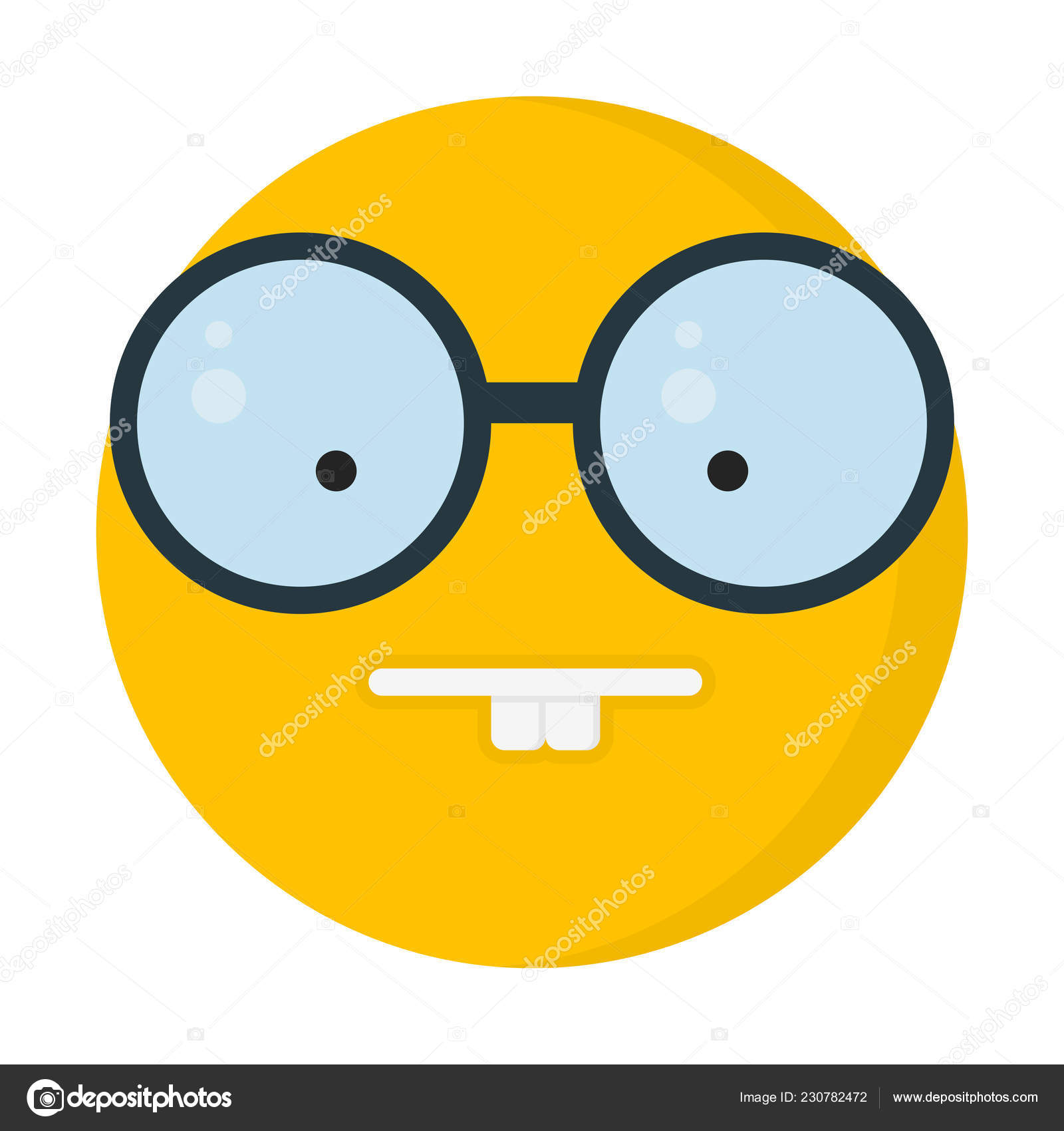 Smart Emoji Icon Simple Vector Illustration Stock Vector by ©get4net  230782472, image size:1600x1700