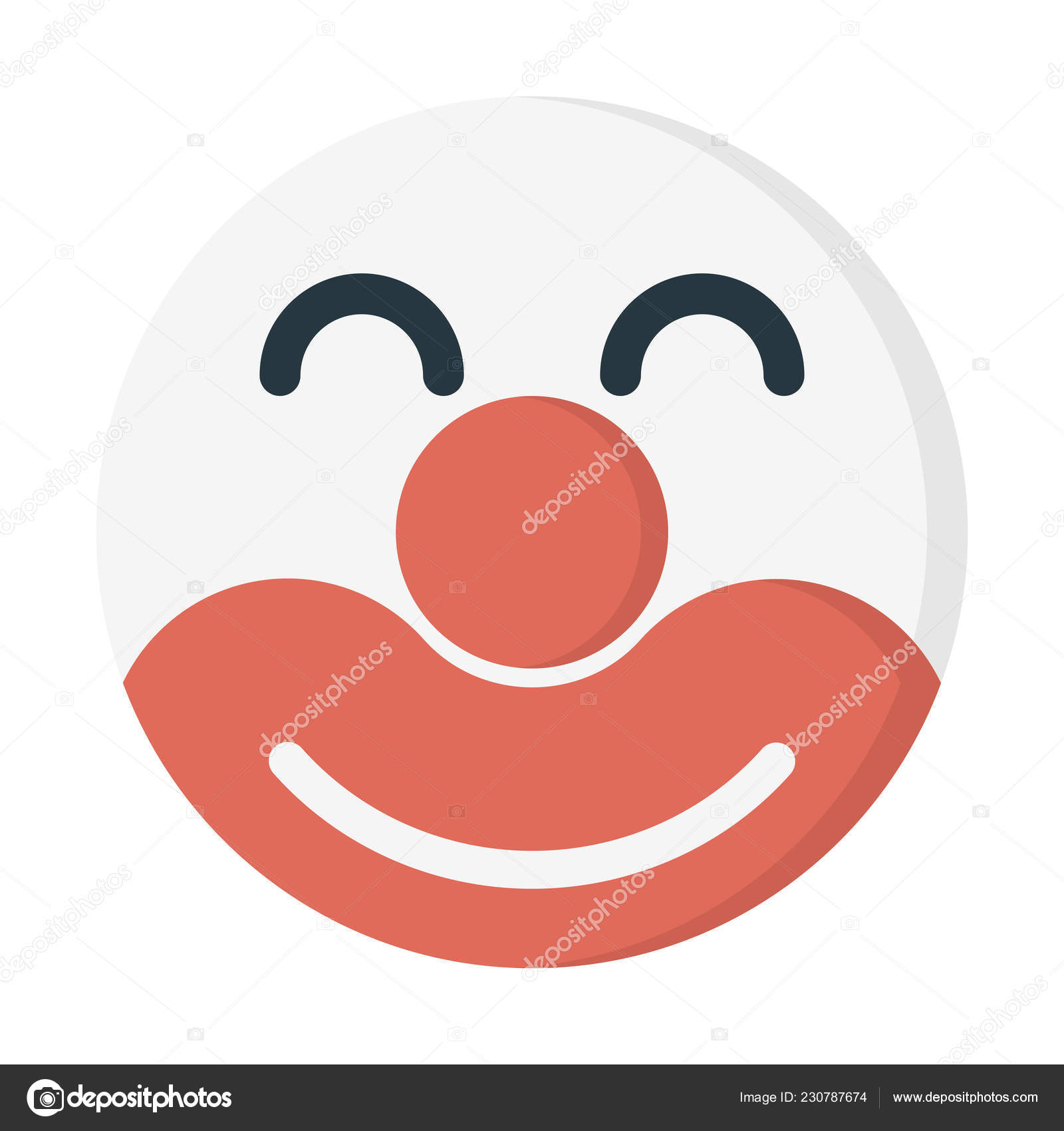 Clown Emoji Clown Emoji Icon Simple Vector Illustration Stock Vector C Get4net 230787674