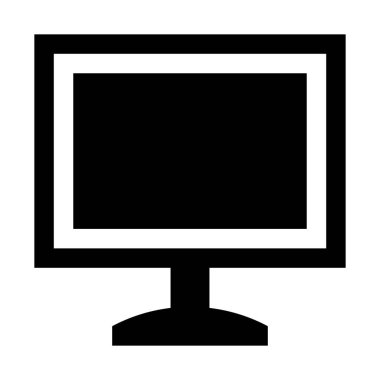 düz ekran simgesi, basit vektör çizim