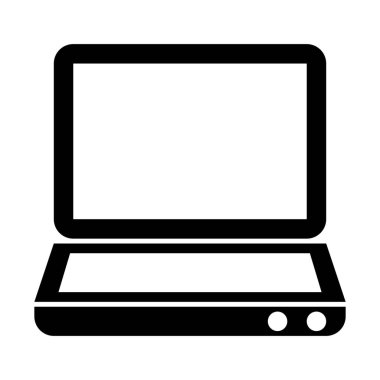 dizüstü bilgisayar kutsal kişilerin resmi, basit vektör çizim