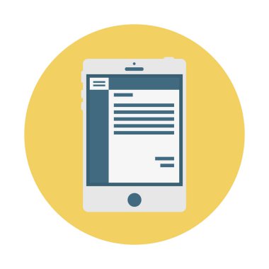 Tablet pc simgesi, basit vektör çizim