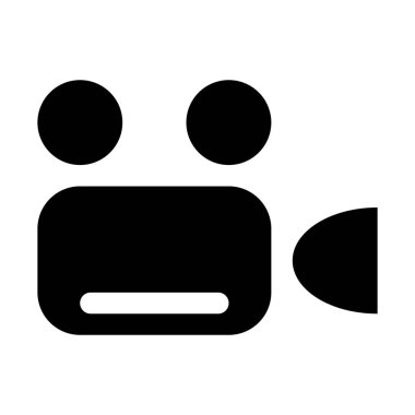 Vintage film kamera simgesi, soyut vektör çizim