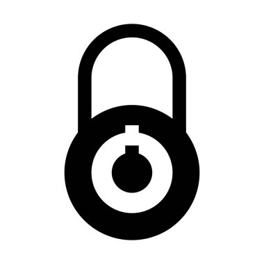 döner şifreli kilit simgesi, basit vektör çizim
