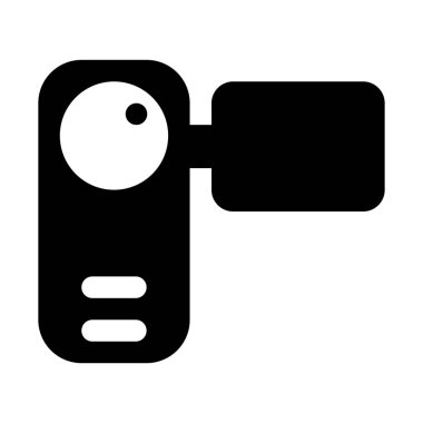 Dijital kullanışlı kamera simgesi, basit vektör çizim