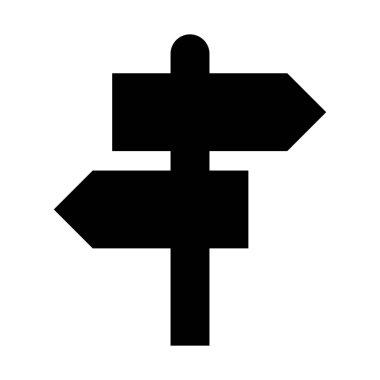 Tabela - farklı yönlere simgesi, basit vektör çizim