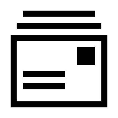 Zarflar - posta servisi simgesi, basit vektör çizim demet