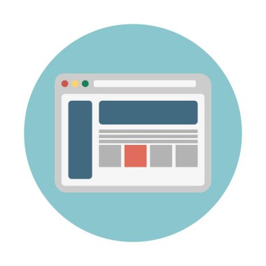 Web sitesi simge, basit vektör çizim