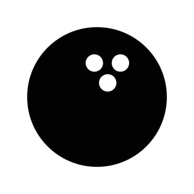 Bowling topu - spor quipment simgesi, basit vektör çizim