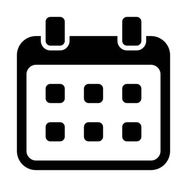 Takvim Organizatör simgesini, basit vektör çizim