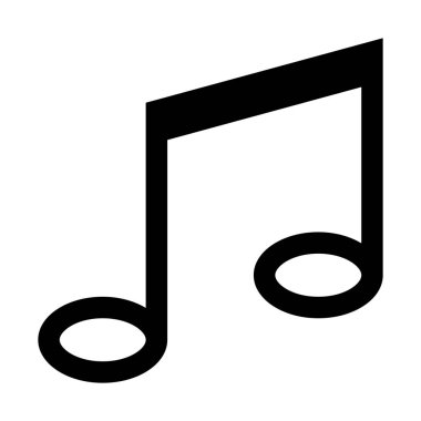 Müzik Not simgesi, melodi simgesi, basit vektör çizim