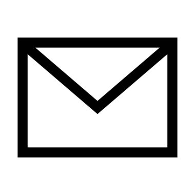 Yeni e-posta iletisi simgesi, basit vektör çizim