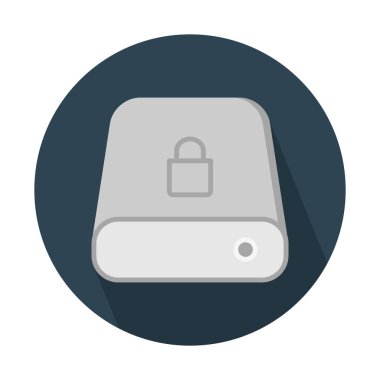 Kilitli sabit disk, basit vektör çizim