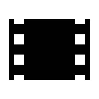 Negatif film şeridi biriktirilir rulo simgesi, basit vektör çizim