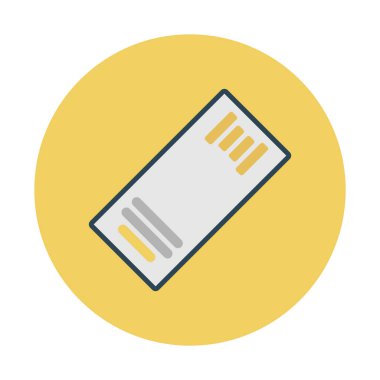 Taşınabilir hafıza kartı simgesine, basit vektör çizim