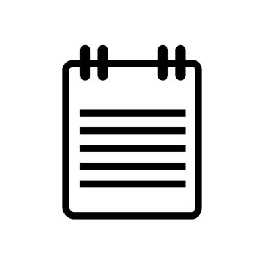 Spiral Not Defteri simgesini, basit vektör çizim