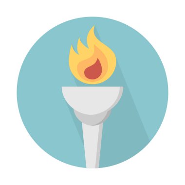 Olimpiyat meşalesinin meşale, basit vektör çizim