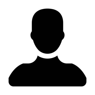 Kullanıcı profili simgesinin, basit vektör çizim