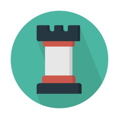 Kalesi, simge, basit vektör çizim satranç parça