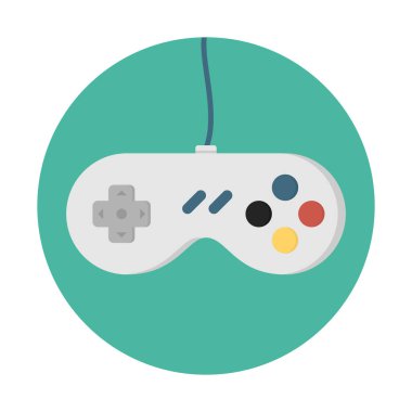 Gamepad denetleyicisinin veya uzaktan simgesi, basit vektör çizim