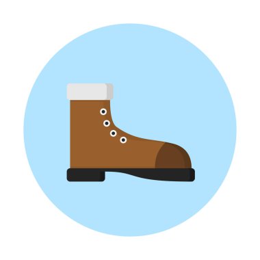 Uzun deri çizme simgesi, basit vektör çizim