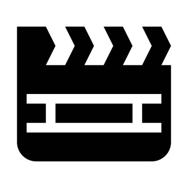 Klaket - Film Yapım aygıt simgesi, soyut vektör çizim