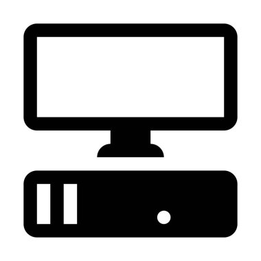 iş istasyonu simgesi, basit vektör çizim