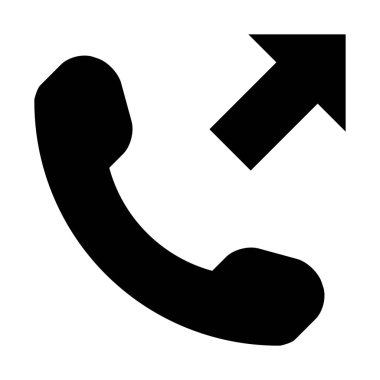 Giden arama kaydı, basit vektör çizim