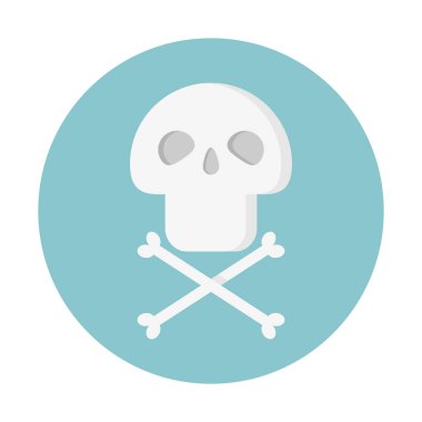 kafatası tehlike işareti, basit vektör çizim