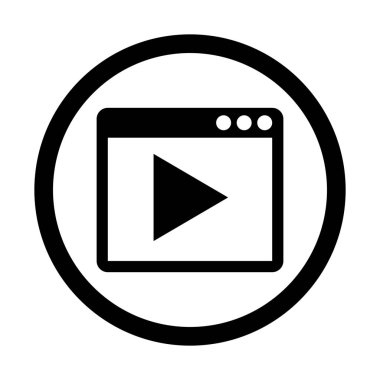 Video içeriği - pazarlama, multimedya basit vektör çizim