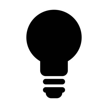 Elektrik LED ampul simgesi, basit vektör çizim