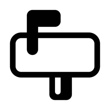 Özel konut posta kutusu simgesi, basit vektör çizim