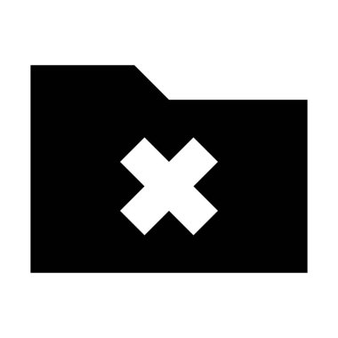 Klasör bloke bildirim simgesi, basit vektör çizim