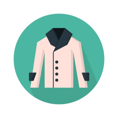 Kış ceket kadınlar simgesi, basit vektör çizim için