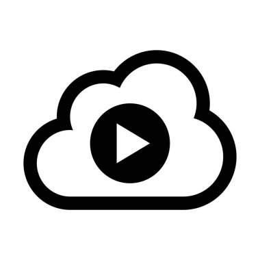 Online bulut video akışı, basit vektör çizim