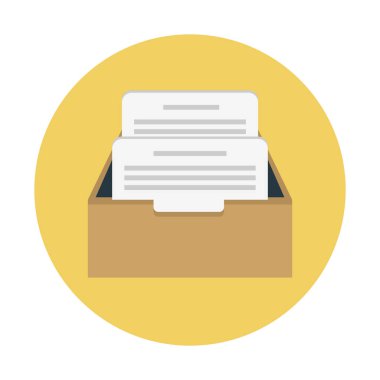 Belgeler arşiv depolama simgesini, basit vektör çizim