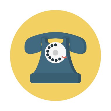 döner telefon simgesini, basit vektör çizim