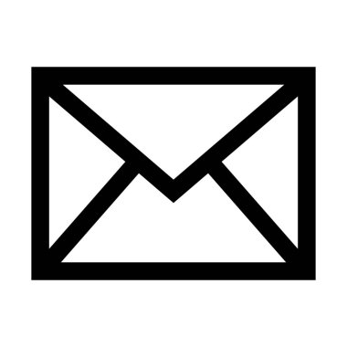 E-posta gelen kutusu iletişim simgesi, basit vektör çizim