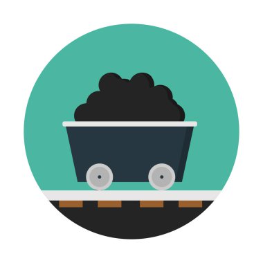 Mayın sepeti parça simgesini, basit vektör çizim